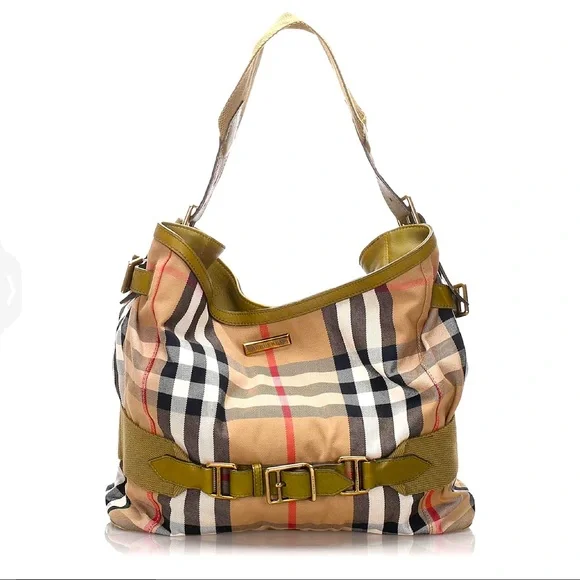 Authentic Burberry  House Check Canvas & Leather Details - Picture 3 of 15